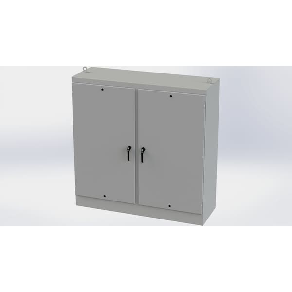 3 Point Latch with Padlock/Keylock Handle Electrical Enclosures, 72 in H, 24 in D, 72 in W
